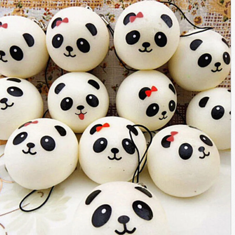 Cute Cartoon Face Panda Buns Panda Bag Key Mobile Phone Straps Pendant 4cm Cellphone Chain Cute Cartoon Face Panda Buns Panda Bag Key Mobile Phone Straps Pendant 4cm Cellphone Chain