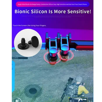 

Portable 4 Triggers Mute USB Charging Cooling Fan Travel Joystick Sensitive 6 Finger Operation Holder Mobile Game Controller