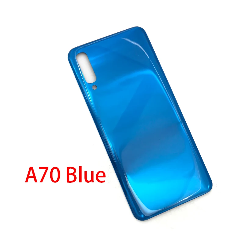 Задняя стеклянная крышка для samsung Galaxy A40 A50 A70 A405F A505F A705F корпус батареи задняя крышка - Цвет: A70  Blue