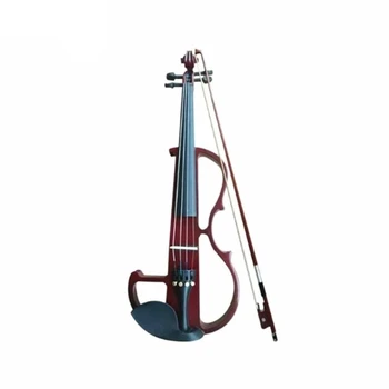 

Full Size 4/4 Violin Fiddle Solid Wood Electric Silent Style-3 Ebony Fingerboard Pegs Chin Rest Tailpiece