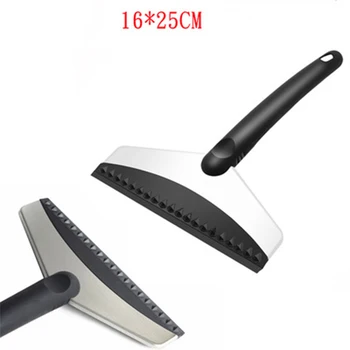 

Car Window Glass Windshield Snow Defrosting Car Ice Scraper Snow Remover Shovel Stainless Steel Deicing Cleaning Scraper Tool