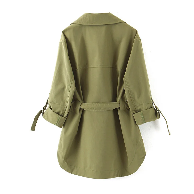 2019 Новое поступление CBRL Женская куртка воротник с лацканами поясом повседневная