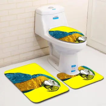 

Zeegle 3Pcs Bathroom Mat Toiler Rugs Non-slip Bath Mat Toilet Cover Absorbent Bathroom Door Mat Bath Rugs Bathroom Carpet Set