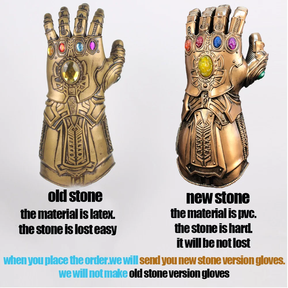 Перчатки Thanos Infinity Gauntlet Avenger Infinity War, косплей, супергерой, Мститель, танос, латексные перчатки, Вечерние перчатки на Хэллоуин