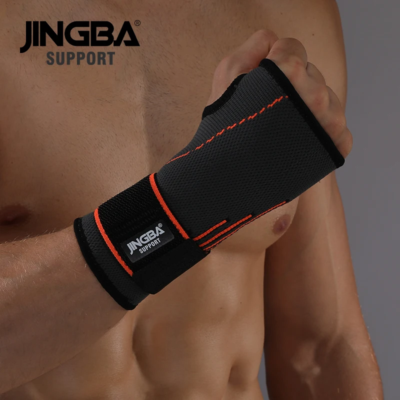 JINGBA SUPPORT 1PCS Sport Protective Gear Boxing hand wraps support+Weightlifting Bandage Wristband Support Weightlifting Straps Wrist Brace Wrist Guard Wrist Support Band Wrist Straps Wrist Support Wrist Sweatband