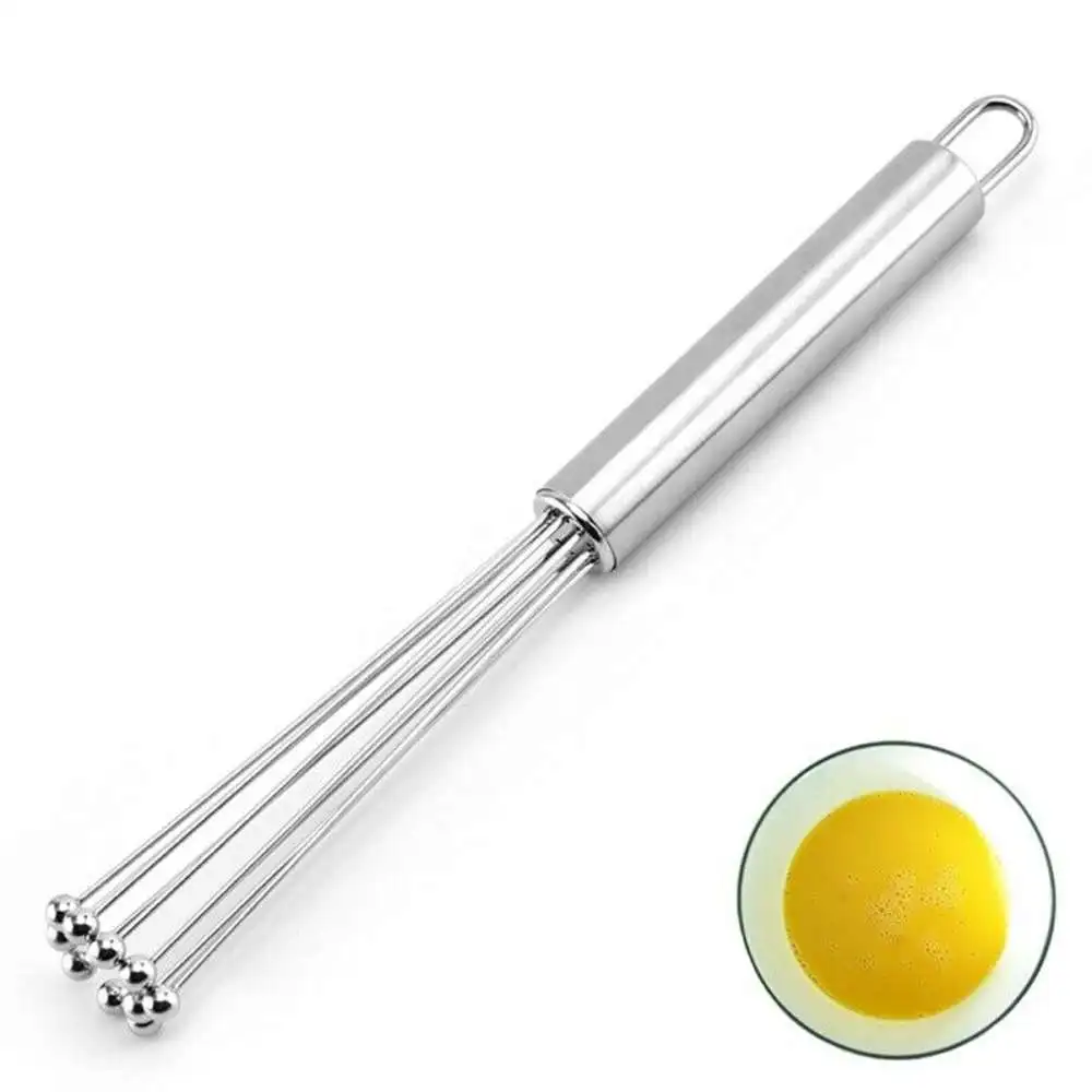 Egg Whisk Household Manual Stainless Steel Egg Beaters Handheld Wire Egg Whipper 2PCS Home Supplies 