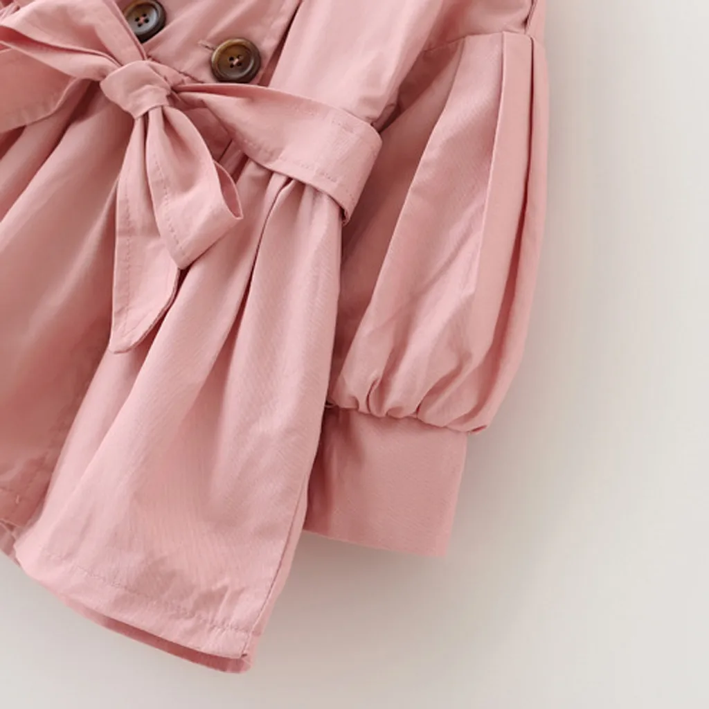 Куртка для маленьких девочек детское пальто коллекция года, весенне-осенний детский плащ Jas Детская куртка с вышивкой и двойной грудью для девочек, От 1 до 4 лет