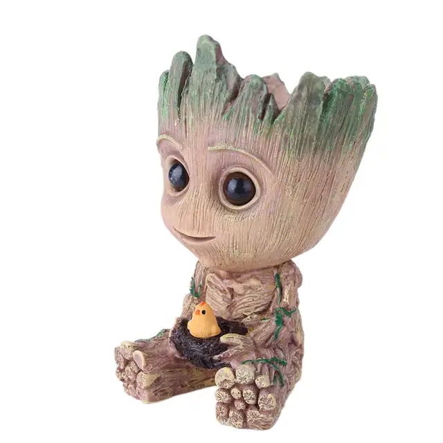 Baby Groot Virágcserép Virág Edény Növények Ültetvény Figurák Faember Modell Játék Gyerekeknek Toll Tartó Kerti Dekoráció - Image 4