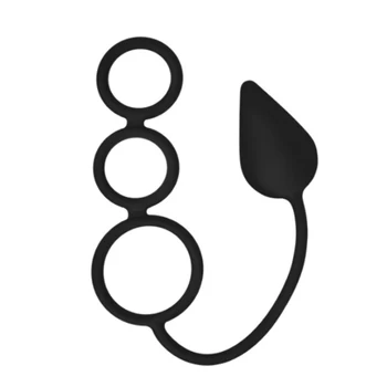 VETIRY Anal Plug with Penis Rings Pull Beads Cock Rings Men Erotic Toys Gay Climax Butt Plug Prostate Massage Sex Products 6