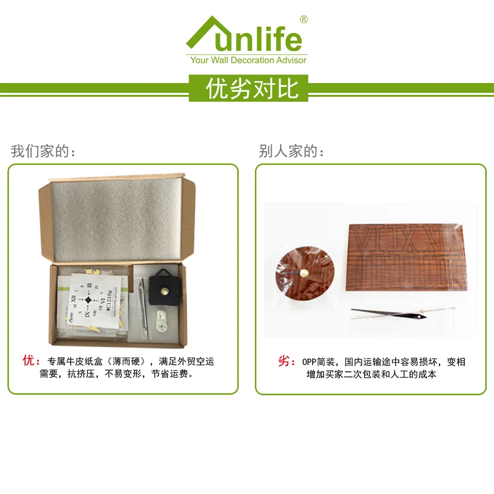Funlife EBay лежащий колокольчик гостиная-стиль zhuang shi zhong серебро бабочка зеркало настенные часы Wc1290