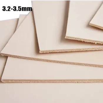 

3.2-3.5MM Leather Piece Natural Color Vegetable Tanned Cowhide Crafts Tooling Carving Leather Material for Belt Wallet Bag Shoes