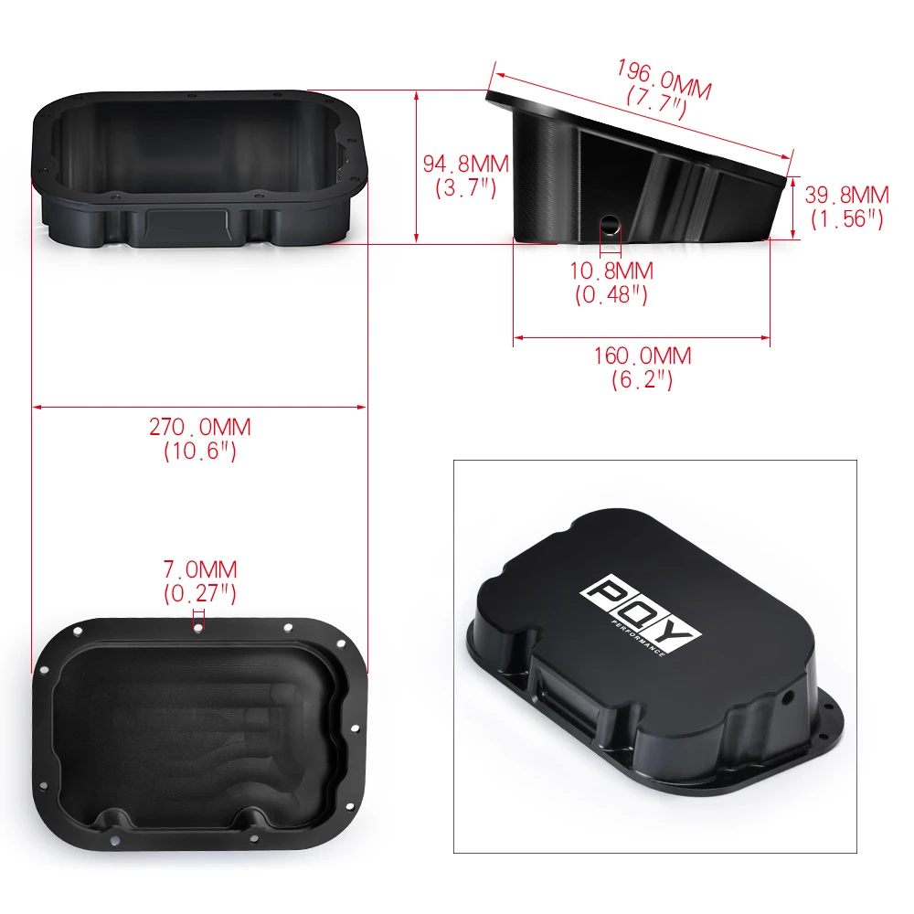 CNC Aluminum Engine Oil Pan For 09-on Nissan R35 GT-R VR38 CBA DBA LHD&RHD Deep Wet Sump Oil pickup extension 1.5+ Capacity