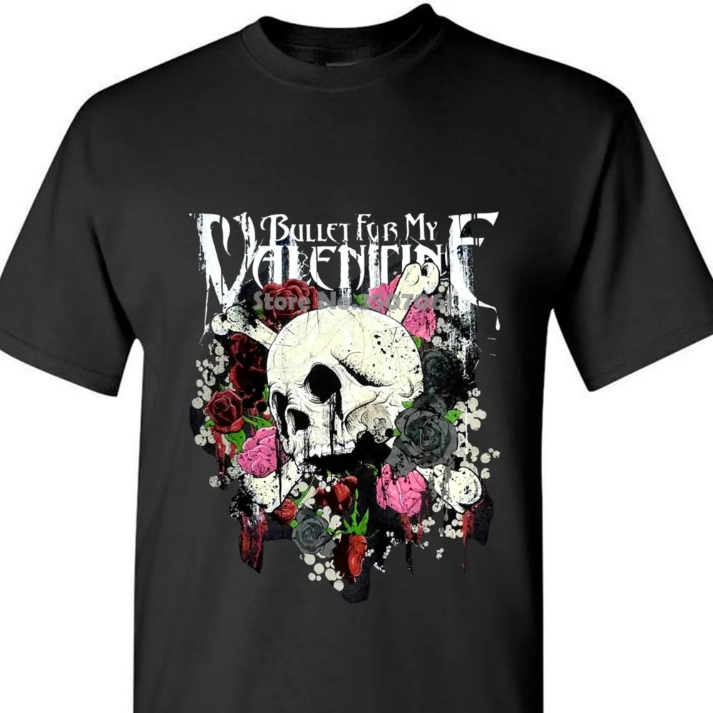 Bullet For My Valentine череп с розами Мужские Черные новые брендовые толстовки с длинными рукавами с принтом букв и свитшоты - Цвет: Men Black