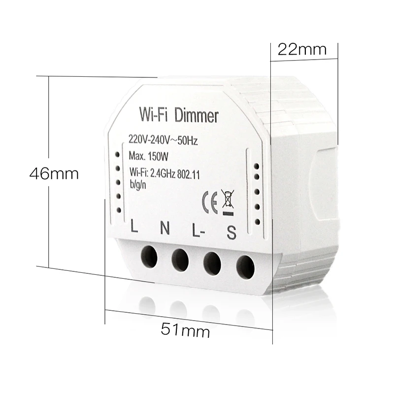 DIY умный WiFi светильник светодиодный диммер Smart Life/Tuya APP пульт дистанционного управления 1/2 переключатель, работает с Alexa Echo Google Home