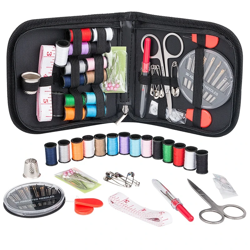 

DIY Sewing Box Multi-function Travel Sewing Kit Storage Bag Sewing Set Threader Tape Scissor 68pcs Needle Thread
