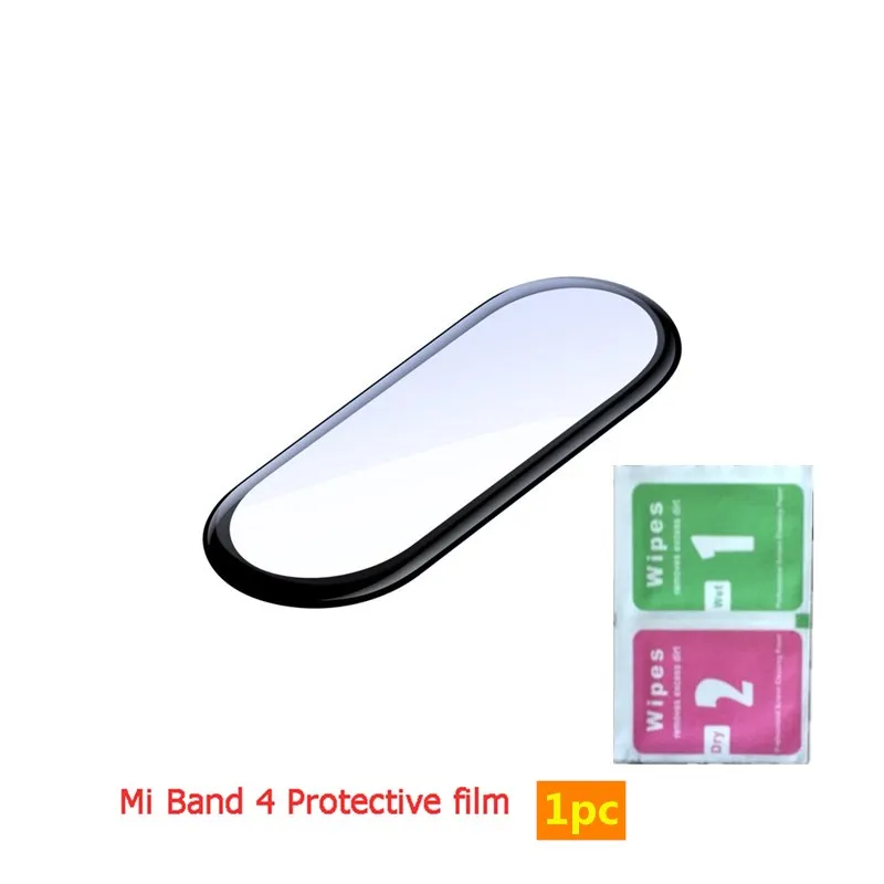 1 Piece 3D Защитная пленка для Xiaomi mi band 4, Защитное стекло для экрана, Смарт-часы, браслет mi band 4 mi band 4 mi band 4, Xiomi, мягкая пленка - Цвет: 1 Piece