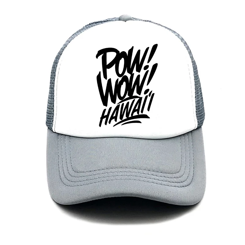 Новая Кепка pow wow hawaii летняя бейсболка с буквенным принтом для мужчин шапки женский рюкзак s для взрослых чистая Солнцезащитная бейсболка