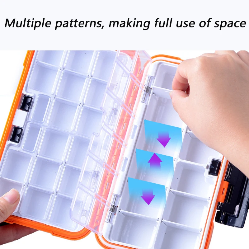 Переносной ящик для рыболовных крючков устойчивый к падениям водонепроницаемый