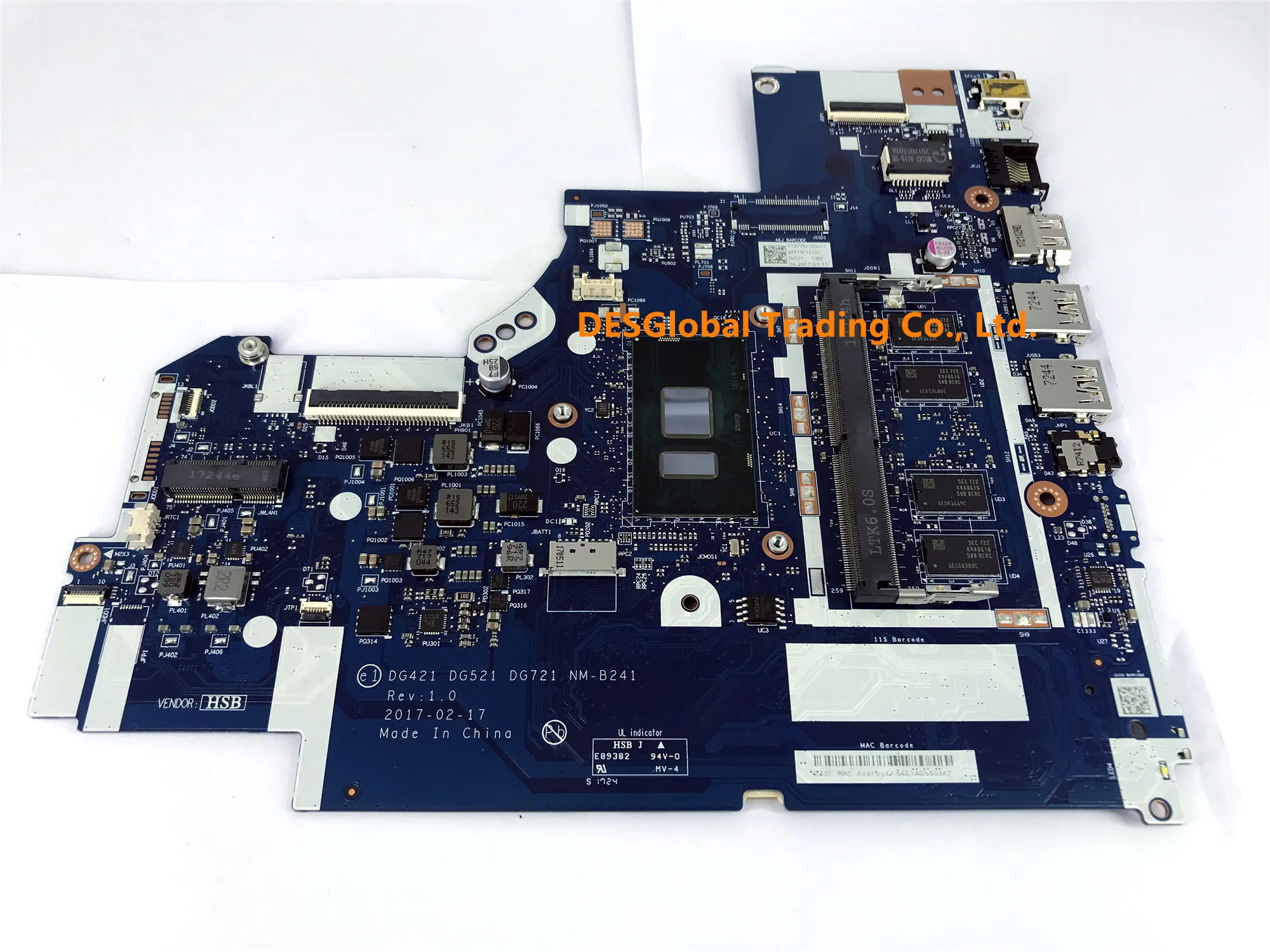 

For Lenovo Ideapad 320-15isk 320-15IKB 320-17IKB Laptop Motherboar i5-7200U SR342 Mainboard NM-B241 Working Perfectly
