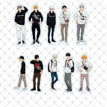 

Anime Haikyuu!! Acrylic Desk Stand Figures Models Volleyball Teenagers Figures Plate Holder Stand Model Plate Decor Gift