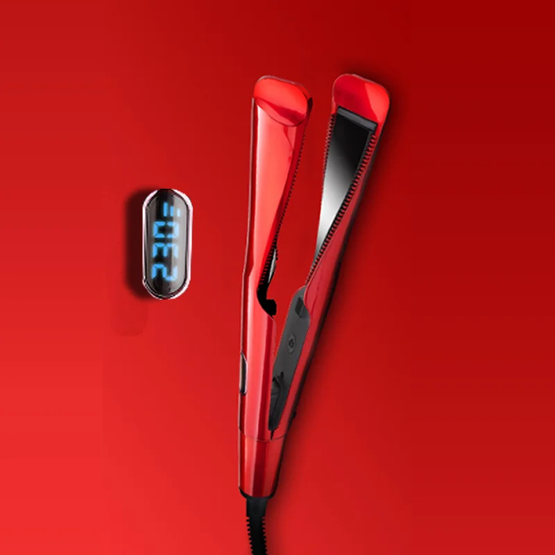 Red-Professional-Box Профессиональные щипцы для выпрямления волос утюжок и щипцы для завивки волос 2 в 1 выпрямитель для волос утюги керамические инструменты для укладки - Цвет: Red-Professional-Box