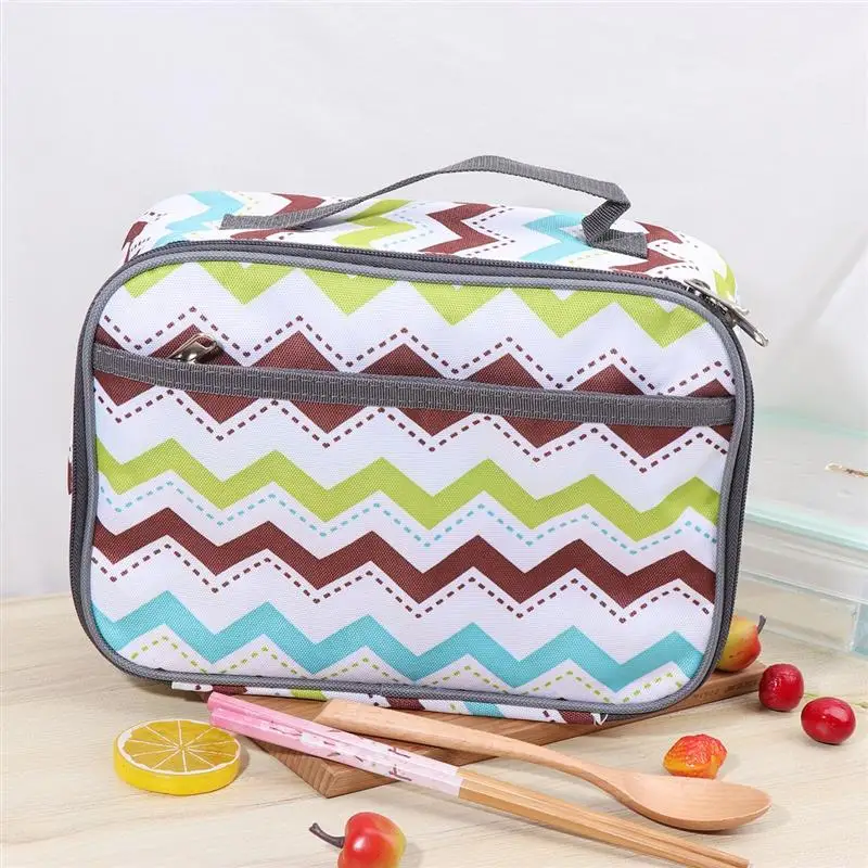 Квадратная сумка для обеда из ткани Оксфорд, изолированная сумка Bento Tote, переносная Термосумка для школы, пикника, работы на открытом воздухе