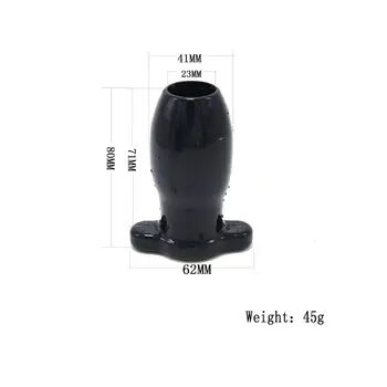 Hollow Open Tunnel Anal Plug Masturbator,Insert Fingers, Lube, Vibrator,Clear & Hollow For Maximum Visibility Anal Dilator 5