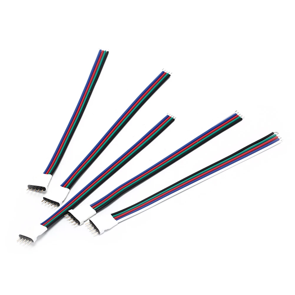 5 шт./лот Светодиодная лента Pin коннектор P кабель 15 см для SMD RGBW RGBWW удлинитель RGB