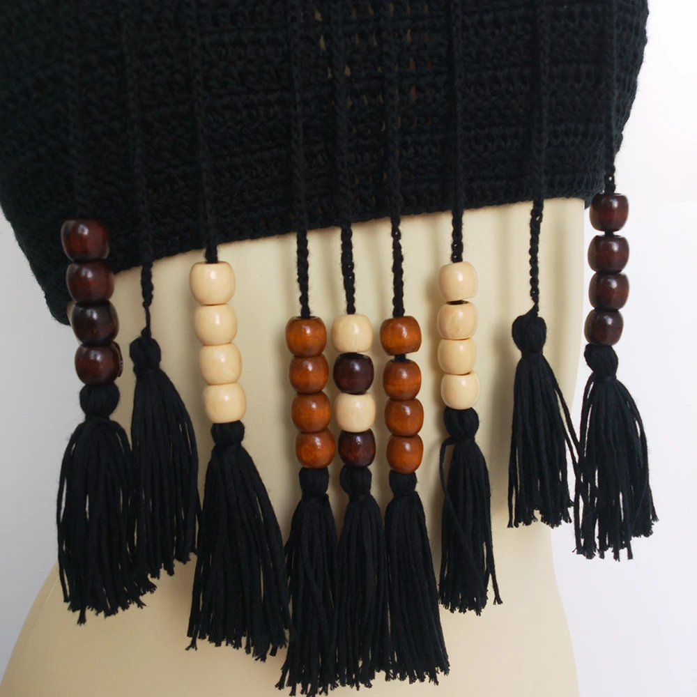Сексуальный женский бикини с кисточками Топ Белый Boho пляжный купальник бахрома вязаная крючком бикини бюстгальтер Холтер Лифчики майка Купальник Горячая Распродажа