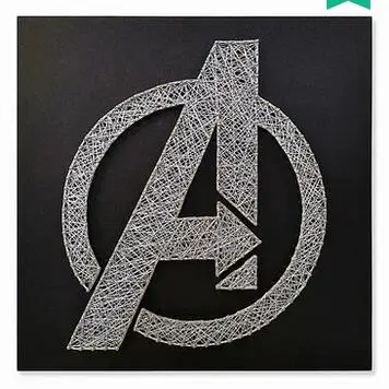 Marvel Железный человек 3D пряжа живопись струна рисунок струна искусство декомпрессии родитель-ребенок DIY ручной работы материал посылка - Цвет: Прозрачный