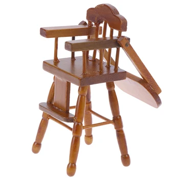 

Cute Mini Wooden 1: 12 Doll House Dining Chair Doll Dining Chair Furniture Toy For Kids Gift Baby Dolls Accessories