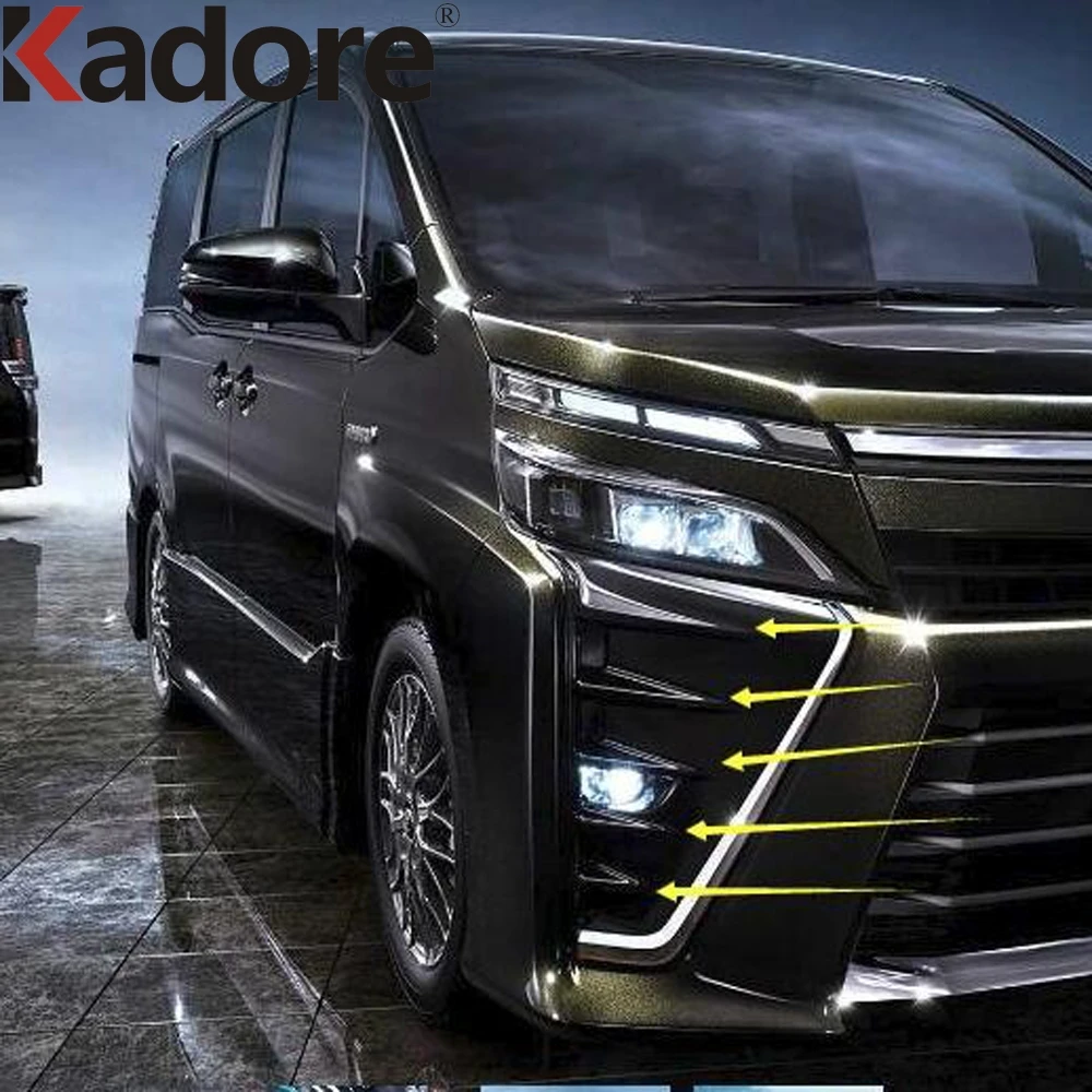 Передние противотуманные фары светильник лампа полосы Накладка для Toyota Voxy Noah 2017