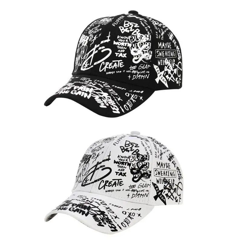 Бейсбольная кепка с граффити для мужчин и женщин, повседневная мультяшная уличная бейсболка, солнцезащитная Кепка s, модная кепка с длинным поясом,, Прямая поставка