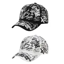 Бейсбольная кепка с граффити для мужчин и женщин, повседневная мультяшная уличная бейсболка, солнцезащитная Кепка s, модная кепка с длинным поясом,, Прямая поставка
