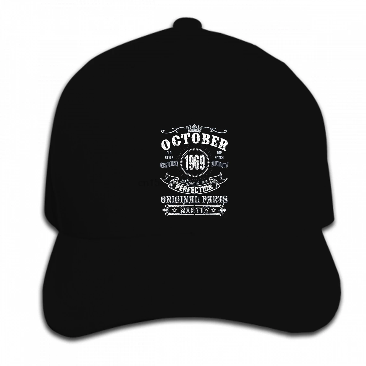 

Print Custom Baseball Cap Hip Hop Unisex 1969 October Aged To Perfection Tagless Hat Peaked cap