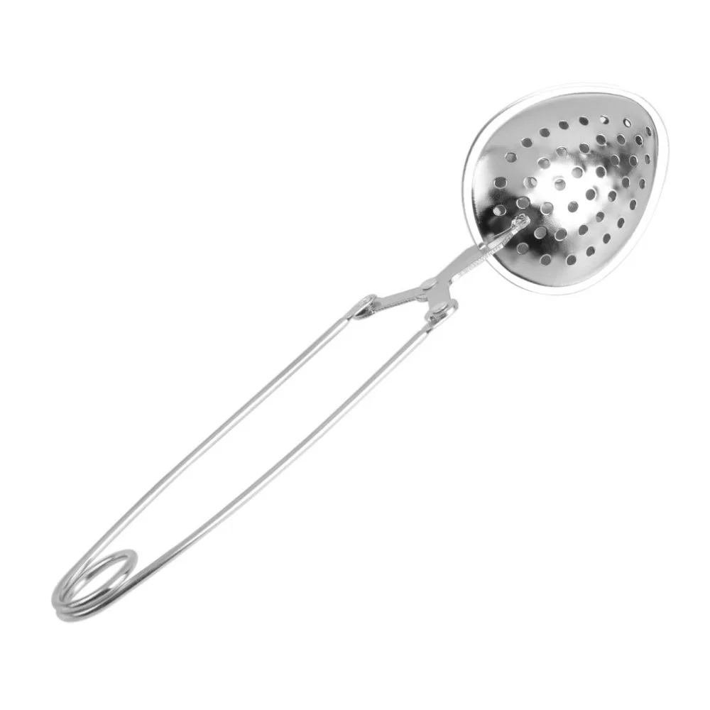 

1Pcs Creative Stainless Steel Spoon Tea Ball Herb Mesh Infuser Filter Squeeze Strainer Metal Stainless Steel Handle Spoon