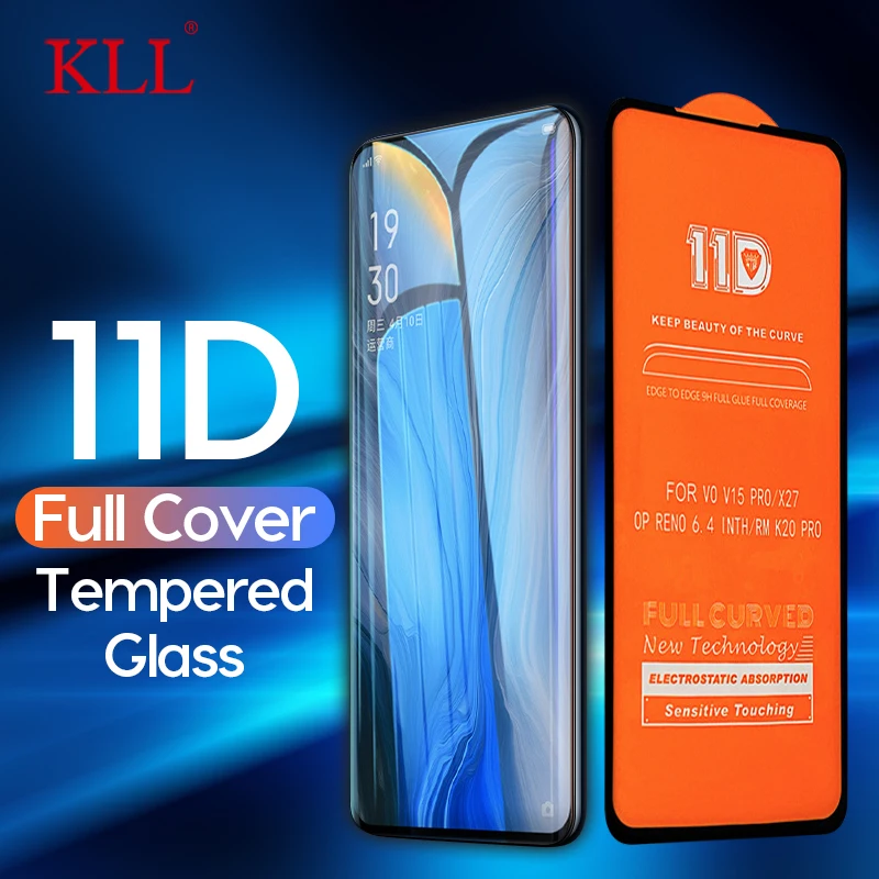 

11D Curved Edge Tempered Glass for OPPO Reno 10x Zoom A1K A9 F11 Pro Screen Protector for OPPO Realme 3 2 Pro 2 1 C2 C1 X Glass