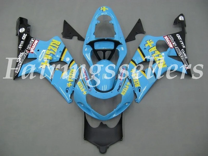 Литье под давлением ABS мотоцикл обтекатели комплект подходит для Suzuki GSX-R1000 2000 2001 2002 gsxr 1000 обтекатели черный с логотипом