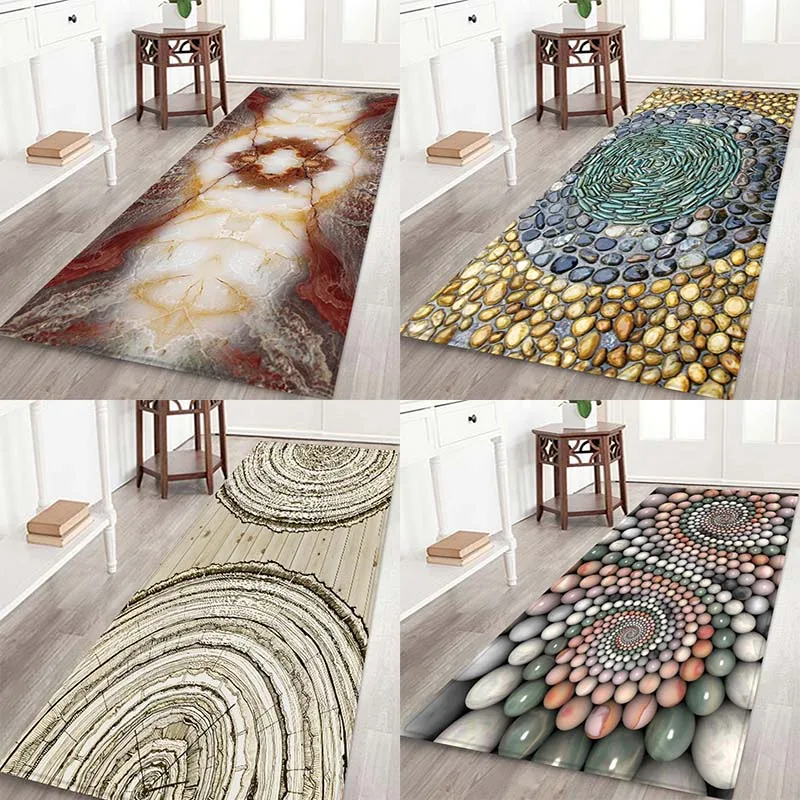 

Pebble floor pads, rotating flowers, printing, Anti-Slip, absorbent, flannel, home mats.
