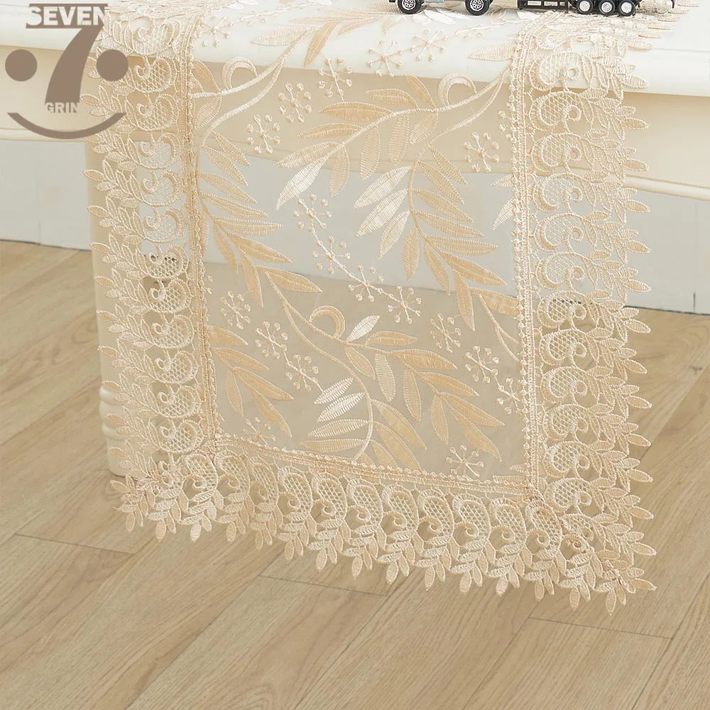 Домашний декоративный обеденный Банкетный журнальный столик с декоративной вышивкой золотого цвета настольная дорожка