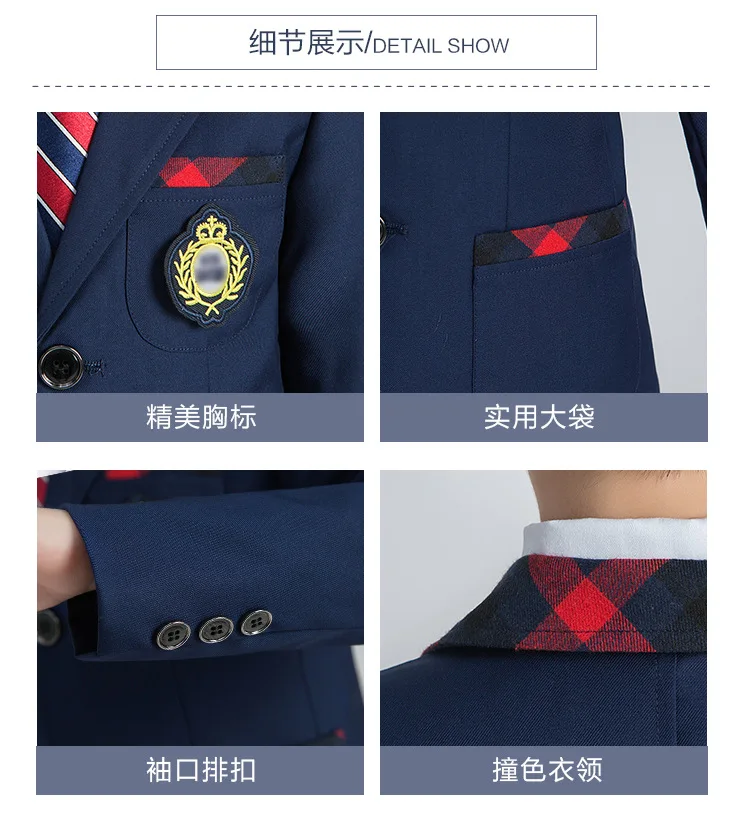 Formal Boys Girls Blazer Suits set Kid school Party Suits Blazer Costume Garcon Formal School wears 2-12Y