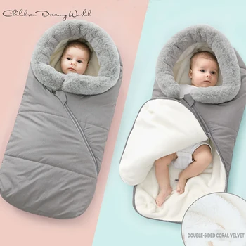 

Baby Stroller Sleeping Bag Dual-use Blanket Envelope Outdoor Autumn Winter Thick Warm Anti-kick Sleepsack Newborn Swaddle Wrap