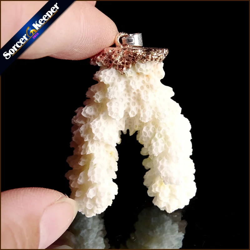 Натуральный камень сырой белый коралловое ожерелье с кулоном Druzy Drusy Elestial скелетный кластер образец подходит для изготовления ювелирных изделий AA366
