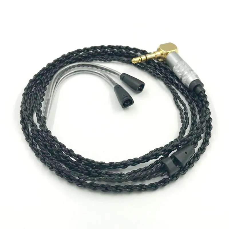 Replacement Audio Cable for Sennheiser IE8 IE80 IE8i Headphones Upgrade Cable Silver Plated Cord Wire Black 23 AugT0