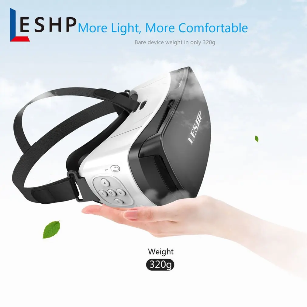 LESHP Bluetooth 3D гарнитура для очков виртуальной реальности очки виртуальной реальности коробка для воспроизведения фильмов фото удовольствие для смартфонов дропшиппинг