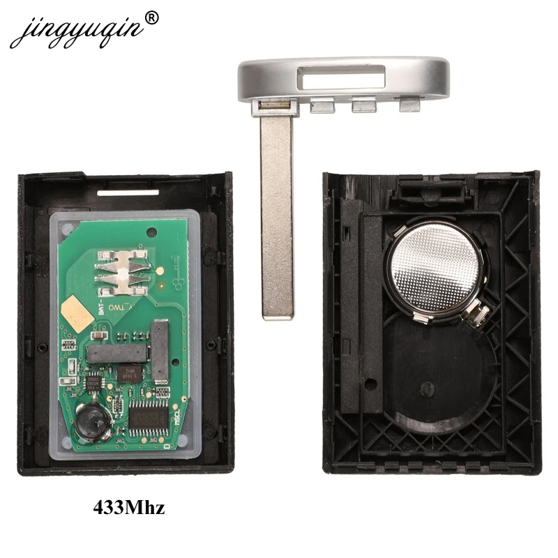 Jingyuqin 315MHZ/433mhz NBG009768T 캐딜락 SRX CTS XTS DTS 2010 2011 2012 2013 2014 5 버튼 원격 자동차 키