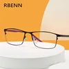 RBENN Stainless Steel Full Frame Reading Glasses Men Anti Blue Light Metal Business Presbyopia Optical Eyegalsses +0.75 1.5 1.75 ► Photo 1/6
