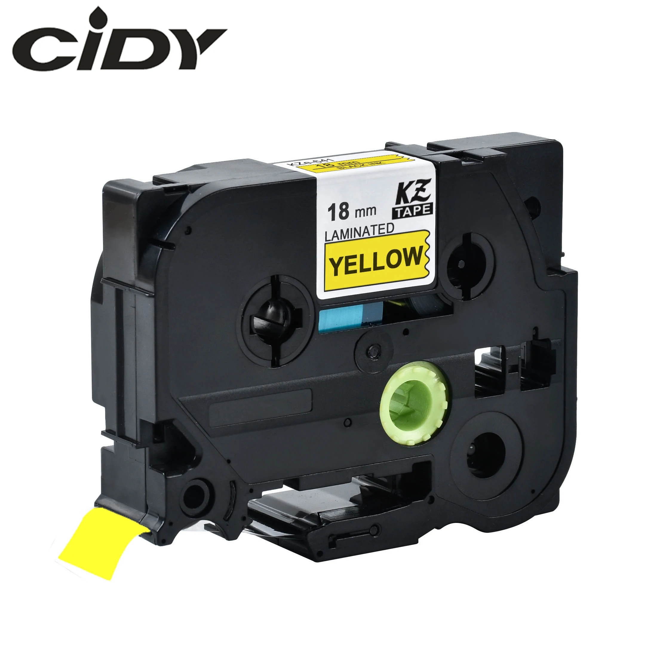 CIDY Tze 641 Tz641 черный на желтом ламинированном совместимом с P touch 18 мм фотомагнитный