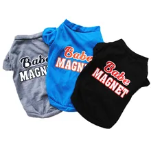 Весенняя одежда для собаки, удобный жилет для маленьких собак, кошек, с буквенным принтом, модная футболка со щенком для чихуахуа, бульдога, костюм для животных
