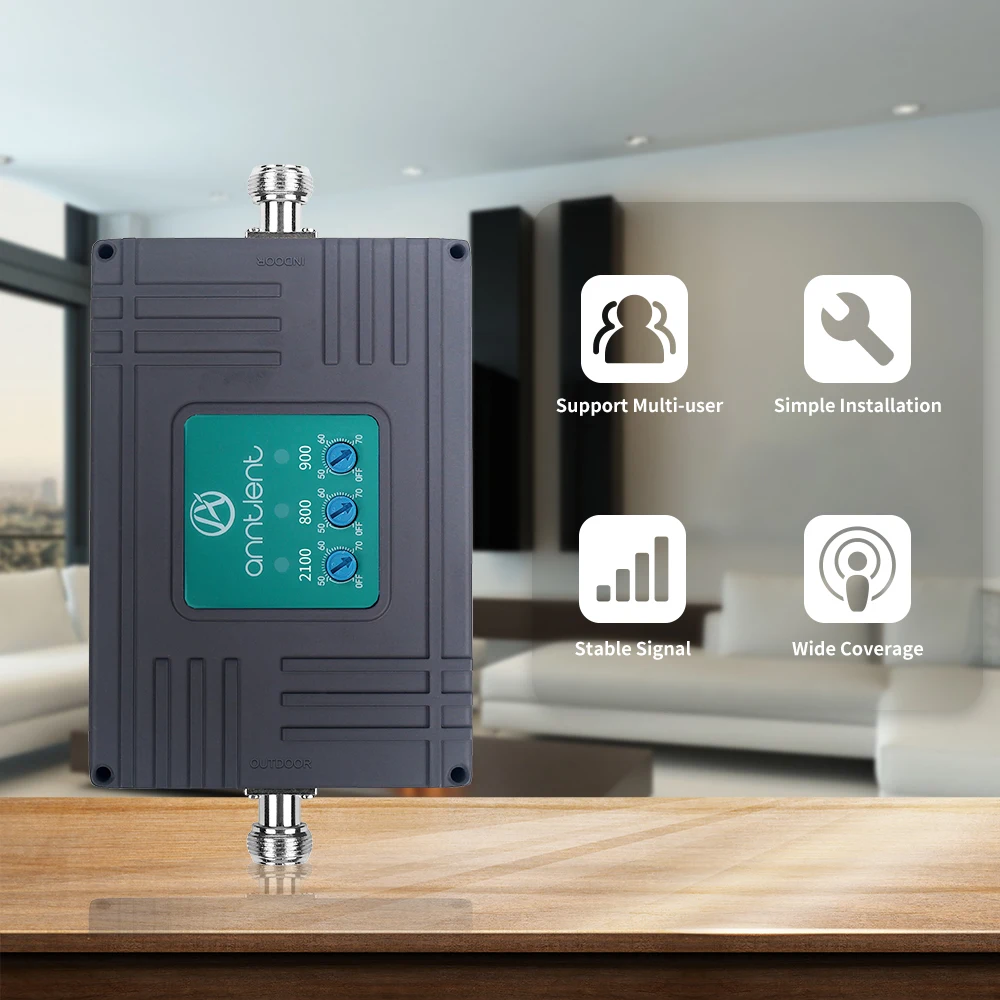 Powerful GSM Repeater 800 900 2100 MHz GSM 3G Cellular Signal Booster UMTS 900MHz Tri Band 4G LTE Mini Phone Amplifier UPGRADE